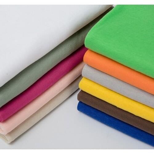 67% Cotton 33% Nylon Lightweight And Soft Printing Dyeing Solid Color Knitted Cardigan Fabric For Summer T-Shirt