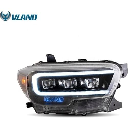 VLAND Wholesales With Breath Function Full LED Front Light 2015 2016 2017-2020 Headlights For Toyota Tacoma