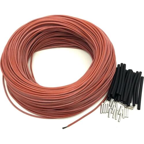 10m High Quality Thicker Silicone Rubber Carbon Fiber Heating Cable Heating Wire DIY Heating Products