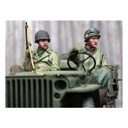 1/35 Resin Figure Model Kit Unassambled Unpainted A103(2 figures NO CAR)