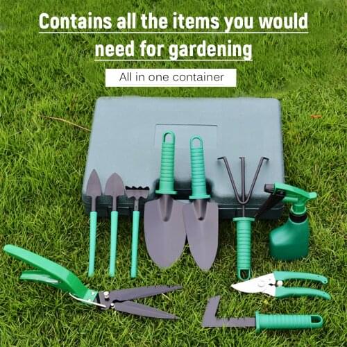 10pcs Garden Tool Set Stainless Steel Garden Tool Kit with Organizer Case Heavy Duty Gardening Work Set Garden Tools