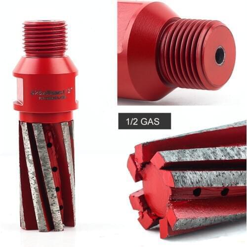 Diamond 25mm 1 inch CNC finger bits with 1/2 gas thread for drilling and milling stone