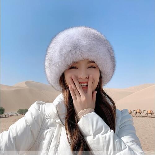 Free Shipping New Genuine Fox Fur hat Real fur cap Rex Rabbit fur hat Winter Adjustable Sizes 7 colors Wholesale Retail OEM