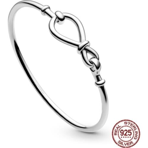 CodeMonkey Hot Sale Sterling Silver 100% 925 Eternal Symbol Rosette Bracelet Fit Original Beads Charms DIY Jewelry Gift For Wome