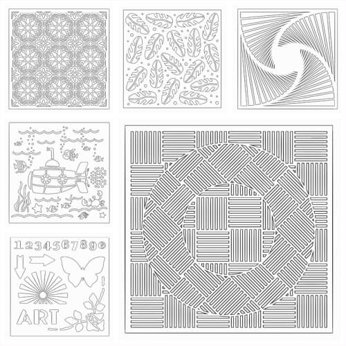 Flower Butterfly Submarine Plastic Stencil DIY Scrapbooking Card Album Making Stencil Embossing Embellishment New Stencil 2019