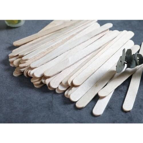 50Pcs/Set Wooden Popsicle Stick Creative Ice Cream DIY Stick Wooden Craft Stick DIY Ice Cream Making Tools Accessories