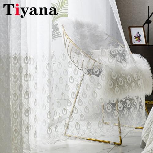 Wave White Tulle Curtains For Living Room Sheer Curtains For Bedroom Kitchen For Tulle Striped Voile Curtains For Window ZH443Z