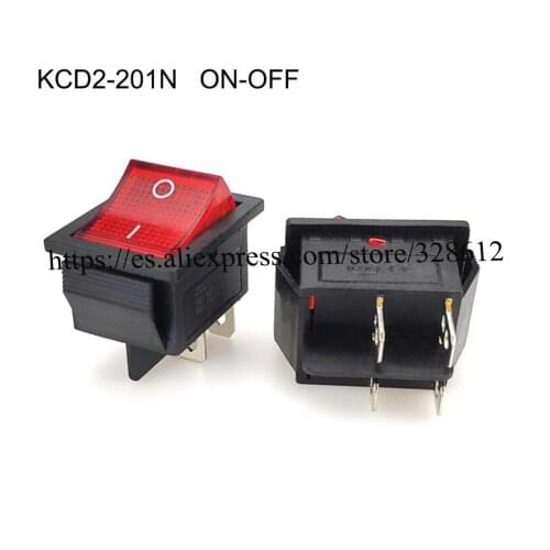 5PCS car Rocke Switch 4 Pin Light ON-OFF Boat Button Switch AC 250V 16A 125V/20A red green blue yellow