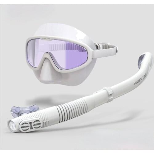 CY Snorkeling Three Pieces Snorkeling Equipment Mask Full Dry Diving Mask Glasses Breathing Tube Set