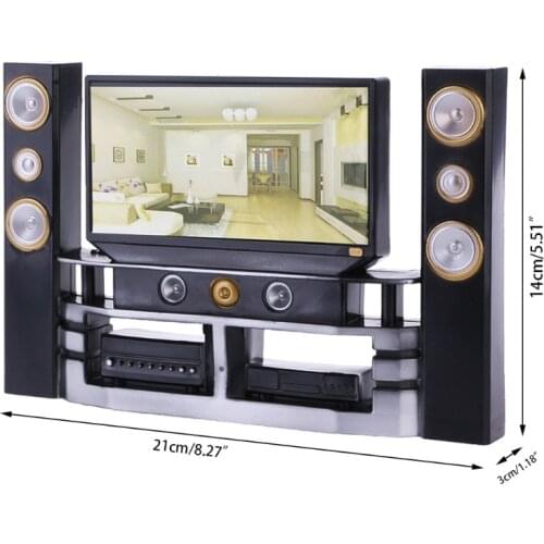 Hot Kid Dollhouse Furniture Accessories TV Theatre Set Outfit for Barbie Doll