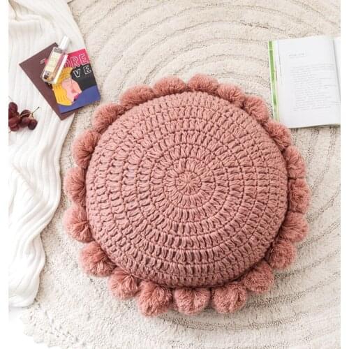 Linen Macrame Pillowslip Hand-woven Pillow Cover Geometry Bohemia Style Pillowcase 50cm Cushion Covers Home Decor