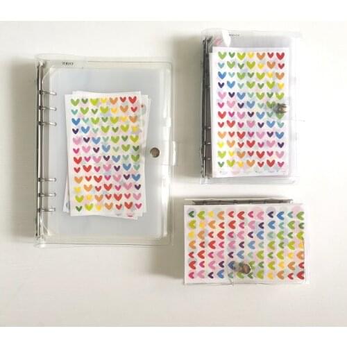 A7 A6 A5 Soft Transparent Loose Leaf Notebook Set, Journal Traveler Diary School Writing Notepad Personal Diary Set