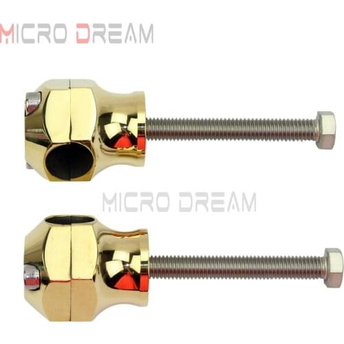 Solid Brass Motorcycle Handle Bar Clamp Mount Kit Universal 25mm 1" Handlebar Riser for Harley Touring Custom Chopper Bobber