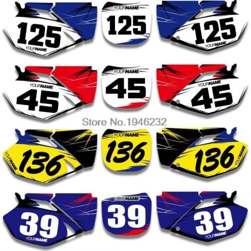 NICECNC Custom Background Number Plate Graphics Sticker Decal For Yamaha YZ250F YZF250 YZ450F YZF450 2003 2004 2005 YZ 250F 450F