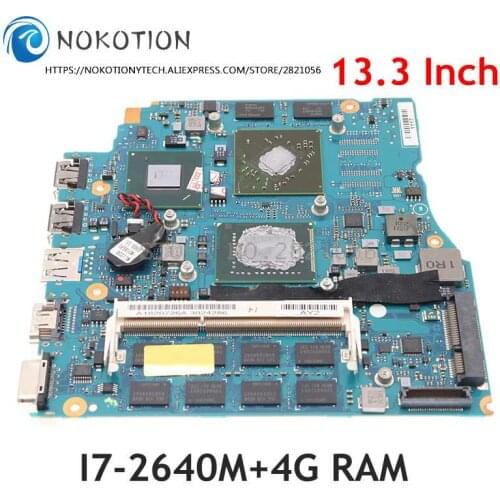 NOKOTION A1846581A V032 MP 10L HDI For SONY VAIO VPCSB MBX-237 Laptop Motherboard HM65 ATI HD 6470M+I7-2640M+4G