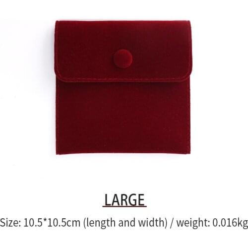 New Red Velet Female Jewelry Storage Bag For Earring Necklace Brooch Wedding Ring Jewellery Organizer Portable 3 Sizes Available