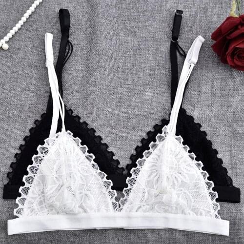 New Sexy Bra Floral Lace Wire Bra Bustier Sheer Crop Top Seamless Bralette Transparent Wireless Womens Tube Top Lingerie Corset