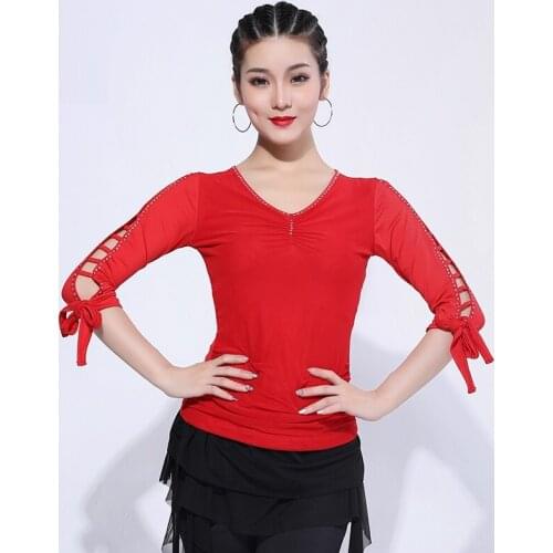 H2645 Latin Dance Wear Tops Women Adult Practice Clothing Female Spring New Style Square Dance Professional Performance Costumes