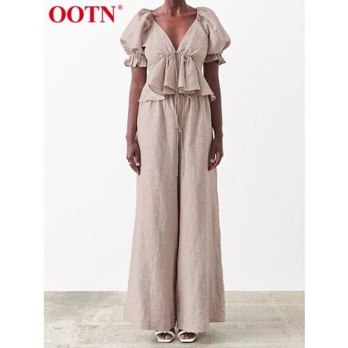 Женские льняные брюки OOTN China At AliExpress