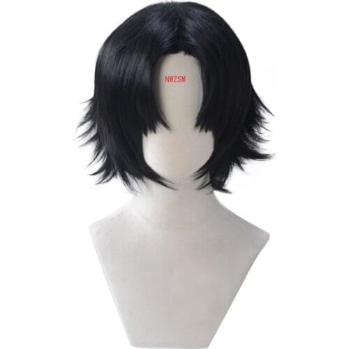 Anime HUNTER X HUNTER Kulolo lushilufelu Cosplay Wig Black Short Wig Synthetic Hair Halloween Carnival Party Women Men Girls Boy