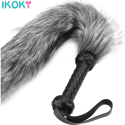 Fox Tail Whip Bdsm Bondage Hotwife Slave Adult Games Sex Toys For Couples Woman Erotic Spank Paddle Fetish Accessories Sex Shop