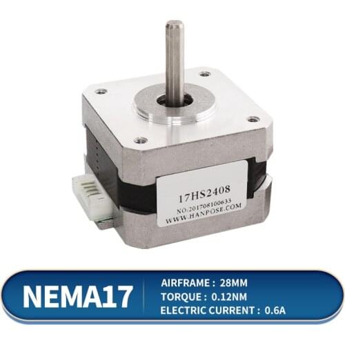 Micro 42 stepper motor Nema17 28MM 12V two-phase four-wire 0.6A Nema17 42 stepper motor 3D printing motor