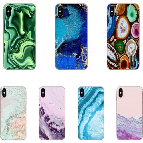 Pink Green Marble Agate Texture Print Colorful For LG G7 ThinQ G5 G6 K50 K40 K8 Q7 Q60 V40 V30 V20 V10 2018 Power 2 3Q Stylus