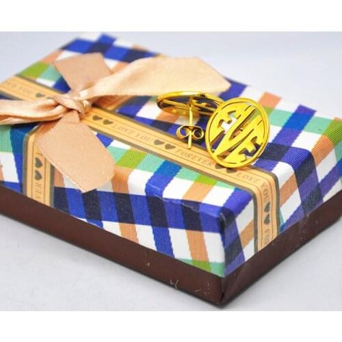 2020 trend Personalized Circle Block Monogram Stud Earrings for girl stomized 3 Initial Jewelry Solid Silver boucle arete brinco