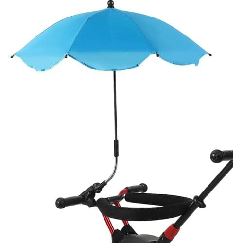 Universal Baby Stroller Umbrella Shade Umbrella Uv Protection Can Be Bent Freely,A sun umbrella for baby stroller