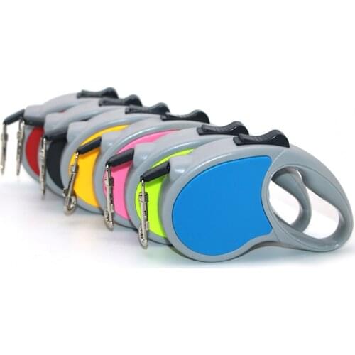 5m Retractable Dog Leash 11 Colors Fashion Printed Puppy Auto Traction Rope Nylon Walking Leash for Small Dogs Cats Pet Leads