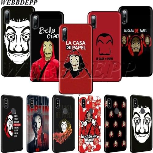 WEBBEDEPP Spain TV La Casa de papel Soft TPU Case for Xiaomi Redmi Mi Note 8t 10 MAX A1 A2 5X 6X 3 6 8 9 SE F1 Lite