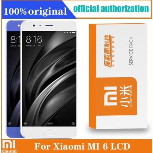 Original For 5.15" Xiaomi MI 6 LCD Display Screen With Frame+Touch Screen Digitizer For Xiaomi Mi6 Display Replacement Parts