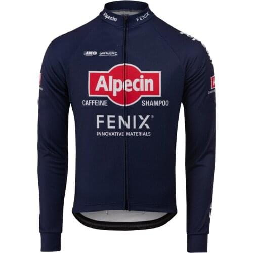 WINTER FLEECE THERMAL 2020 ALPECIN FENIX TEAM BLUE ONLY LONG SLEEVE CYCLING JERSEY CYCLING WEAR ROPA CICLISMO SIZE XS-4XL