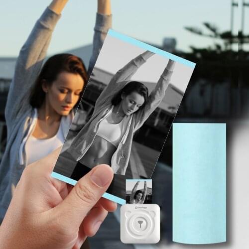 1pc Thermal Labels Printing Paper Roll Direct Thermal Paperfor Peripage Bluetooth Printer Mini Pocket Photo Printer