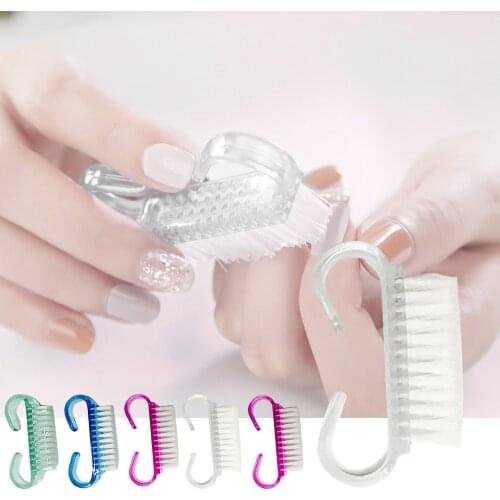 10Pcs Nail Cleaning Horn Shape Brush Nail Art Dust Clean Hand Scrubbing Brush Nail Manicure Pedicure Tool Accessories
