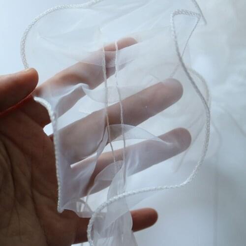 10cm*1yard Ruffle wave trims for clothing white black Trimmings for wedding dress DIY sewing accessories trim for tailor