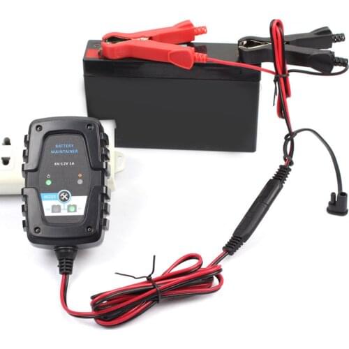 12V Automatic Smart Motorcycle Battery Charger Maintainer For Car/RV/ATV/Boat Automatic Battery Trickle Charger With LED