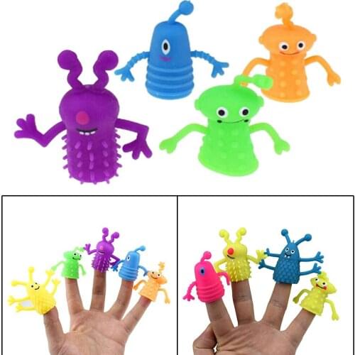 4pcs / Pack Cartoon Finger Puppets Doll Educational Party Toys