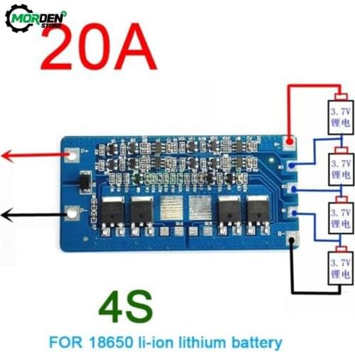 4S 20A Li-ion lithium Battery 18650 Battery Charger Protection BMS PCB Board 14.8V 16.8V