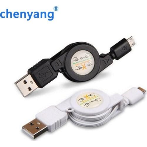 Free Shipping tracking number 5pcs USB Data Sync Charger Retractable Micro USB Cable for SamSung LG Micro USB tablet and phone