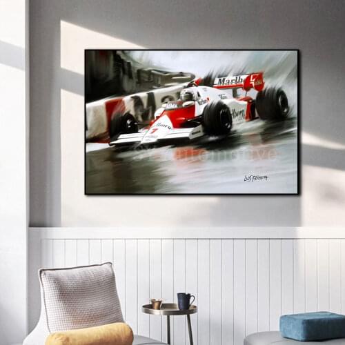 MONACO GRAND PRIX AUTOMOBILE MP42 Alain Classic Car Poster Print On Canvas Painting Home Decor Wall Art Picture For Living Room