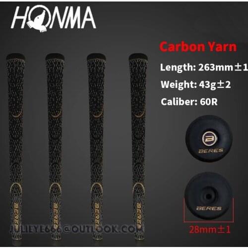 Beres Golf Club Grip With Nameplate 9Pcs Or 13Pcs/Lot Carbon Yarn Putter Grips HONMA Black Color
