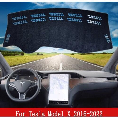 Avoid Light Dashboard Cover Dash Mat Pad Custom for Tesla Model X P90D 75D 90D 100D 2016~2022 Sunshade Rug Non-slip Accessories