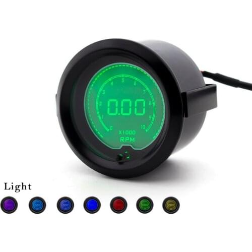 2" 52MM EVO Digital Car Tachometer 7 Colors LCD 0-10000 RPM Gauge Digital Tachometer Car meter