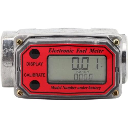 Digital Turbine Flowmeter 15-120L Fuel Tester NPT Indicator Sensor Counter Liquid Water Flow Measure Tools For Fuel Flow