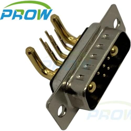 D-SUB 7W2 90 degrees Bending Insert plate Large current connector Male head connectors 5+2 db AG