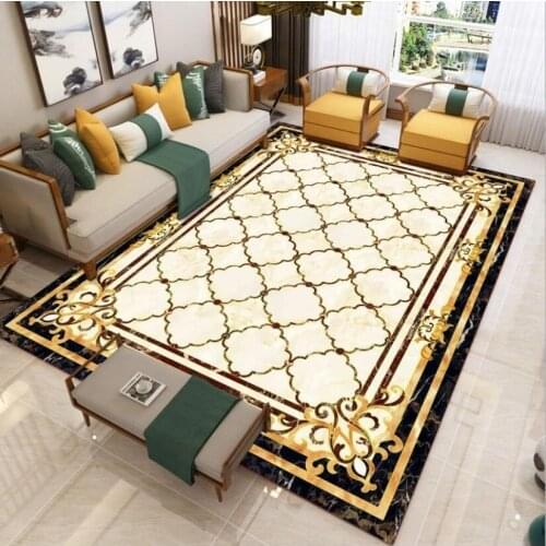 European Style Persian Art Area Rug for Living Room Non-slip Kitchen Carpet Bedroom Floor Mat Outdoor Parlor Mat Home Decor