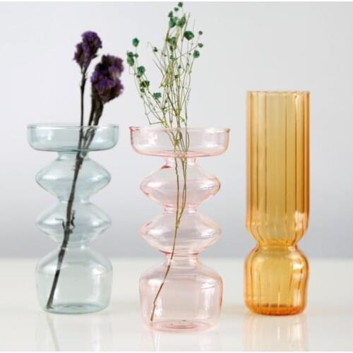 HOT Color Transparent Crystal Floral Ornament Vases Modern Bubble Ball Living Room Decor Tabletops Glass Vases Gifts In stock