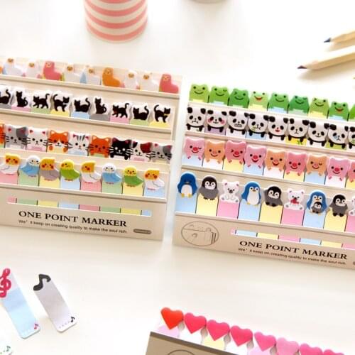 Korean Stationery Cartoon Animal Cute Sit N Times Paste Personality Mini Note Memo note Sticky Notes Cute Stationary Supplies