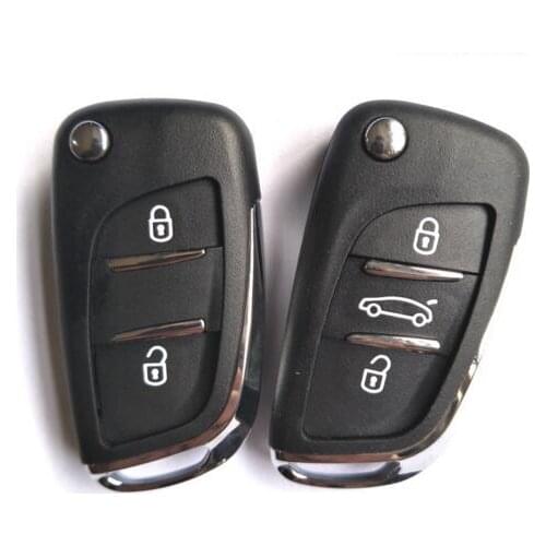 Modified Flip Remote Key Shell 2 3 BTN For Peugeot 307 408 308 for Citroen C-Triomphe C-Quatre C3 C4L C5 CE0536 With Groove